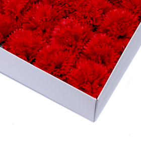 50x DIY Seifenblumen - Nelken - Rot