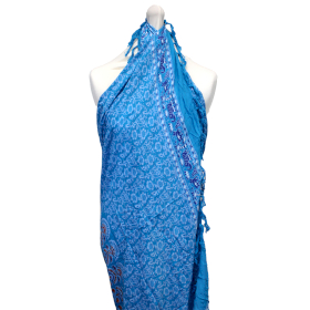 2x Mandela Sarong - Aquamarin & Orange