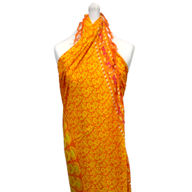 2x Mandela Sarong - Lindgrün & Orange