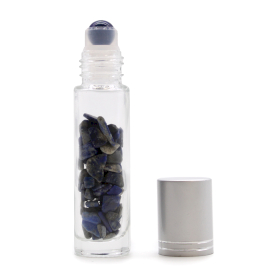 10x Edelstein-Rollerflasche für ätherische Öle – Sodalith – Silber Kappe