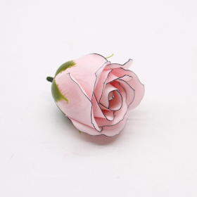 50x Seifenblumen zum Basteln – Med Rose – Rosa mit schwarzem Rand