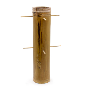 Bambus-Displayrohrständer mit 8 Stiften – 68 x 15 cm