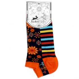 3x M/L Hop Hare Bambussocken niedrig (41-46) – Mandala-Blumen