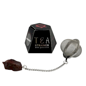 4x Teesieb aus rohem Kristall-Edelstein – Mookait