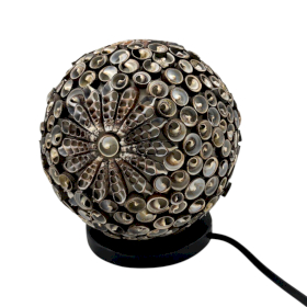 Boho-Muschellampe – Chocolate Twist Globe – 15 cm