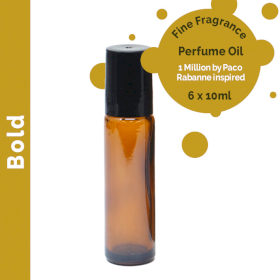 6x Parfümöl mit kräftigem, feinem Duft, 10 ml – Ohne Etikett