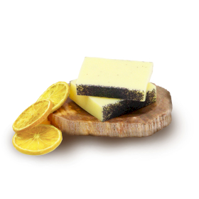 Geschnittener Seifenlaib (13 Stück) – Zitronenmohn