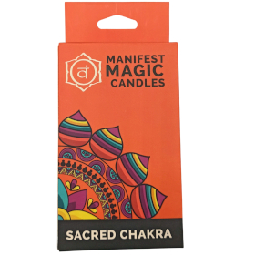 3x Manifest-Magiekerzen (12er-Pack) – Orange – Heiliges Chakra