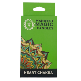 3x Manifest Magic Candles (12er-Pack) – Grün – Herzchakra
