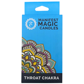 3x Manifest-Magiekerzen (12er-Pack) – Blau – Hals-Chakra