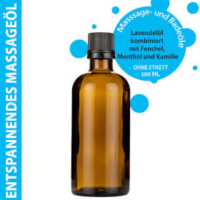 10x Entspannendes Massageöl – 100 ml – ohne Etikett