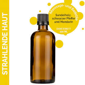 10x Sandelholz-Glow-Massageöl – 100 ml – ohne Etikett