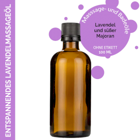 10x Schläfriges Lavendel-Massageöl – 100 ml – ohne Etikett