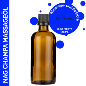 10x Nag Champa Massageöl – 100 ml – ohne Etikett