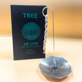 Set aus Räucherstäbchen und versilbertem Halter – Baum des Lebens