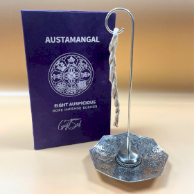 Set aus Räucherstäbchen und versilbertem Halter – Astamangal