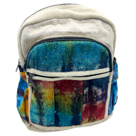 Tiedye Hanf Mittelgroßer Rucksack ohne Aufdruck