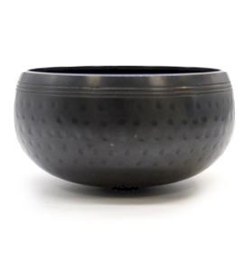 1x Small Black Beaten Bowl - 14cm