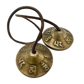 Tibetisches Tingsha – Glückssymbole – ca. 6 cm