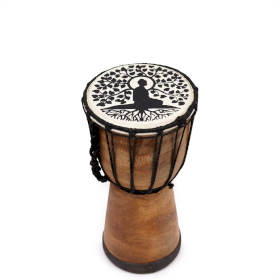 Handgefertigte Djembe-Trommel mit breiter Decke – 25 cm