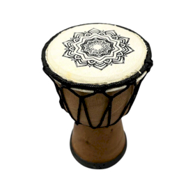 Handgefertigte Djembe-Trommel mit breiter Decke – 15 cm