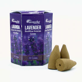 12x Packung mit 10 Masala Backflow-Räucherstäbchen – Lavendel