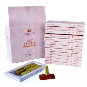 12x Packung mit 15 natürlichen Räucherstäbchen und Brenner – Palo Santo