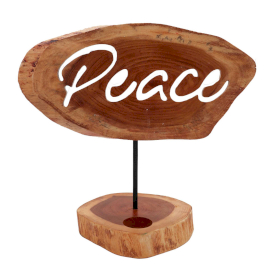 Kerzenhalter-Schild - Peace