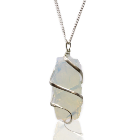 Cascade Wrapped Halskette – Rauer Opalit