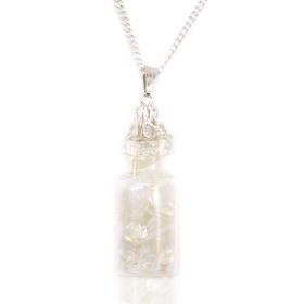 Halskette mit abgefüllten Edelsteinen – Opalit