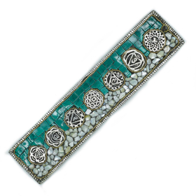 6x Räucherstäbchenhalter mit 7 Chakren und tibetischem Dekor