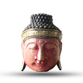 Home Decor Buddha-Kopf – 25 cm – rotes Glanzfinish