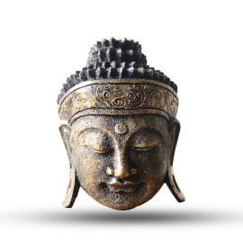 Home Decor Buddha-Kopf - 25cm - Goldglanz-Finish