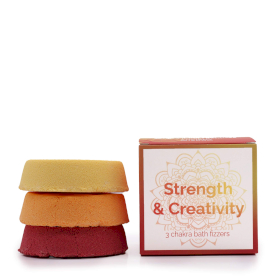 3x Chakra Bath Fizz – Kleine Box – Stärke und Kreativität
