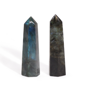 3x Labradorit-Spitzen aus Madagaskar (ca. 63-93g 80-90mm x25mm)