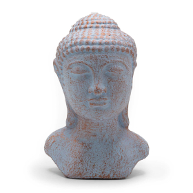 Tranquility Buddha Kopf - Blau Kupfer