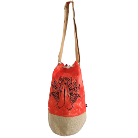 Ganz natürlicher Rucksack - Orange Stonewash - Namaste Hand