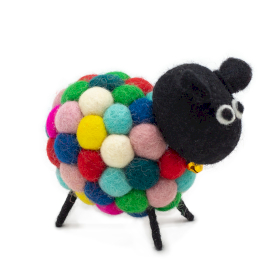 Kleines Filzschaf - Mehrfarbig
