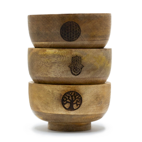 3x Kleine Ritualschale Räucherkegelhalter 11x6cm - (esoterisch sortiert)