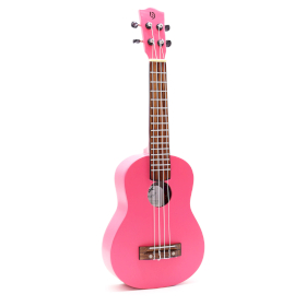 Von Hand gefertigte Ukulele – leuchtend rosa Lackierung (4 Saiten)