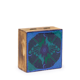 Kleine emaillierte quadratische Box 10 x 10 x 4,2 cm – HOP HARE (Design folgt)
