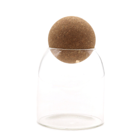 Korkkugel-Glasgefäß - Klar - 10cm