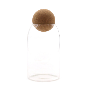 Korkkugel-Glasgefäß - Klar - 15cm