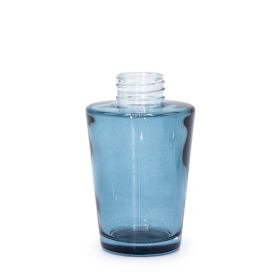 6x 100 ml Vase mit Rattanstäbchen-Diffusor (28 mm Hals) – Rauchblau