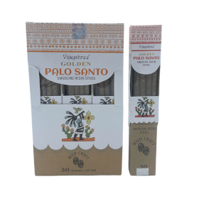 12x 30 g Goldene Palo Santo Räucherstäbchen aus Harz (6 Stück)