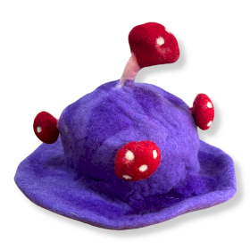 Filzmütze mit Pilzmotiv - Dreamy Purple Haze