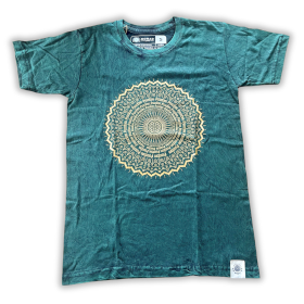 XLarge Stone Washed T-Shirt - Mandala - Grün