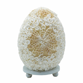 Boho Muschellampe - Cut Art Muschel oval - 15cm
