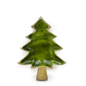 Lost in the Forest - Emaillierte Baum-Holzschale - 25x19cm