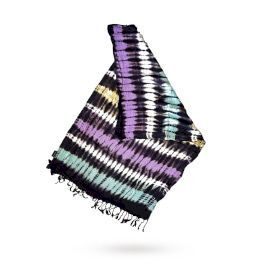 4x Boho Java Art Stola/Schal – Mehrfarbige Streifen – 62 x 200 cm